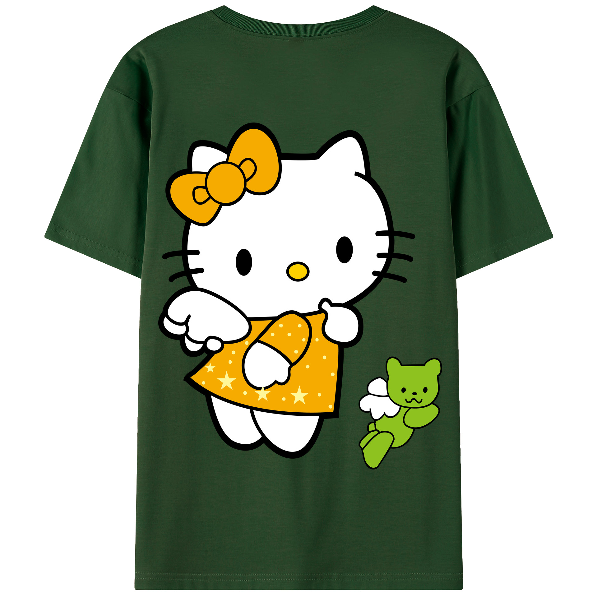 （画像用） Hello Kitty ハローキティ 綿100％半袖Tシャツ（背面プリント）